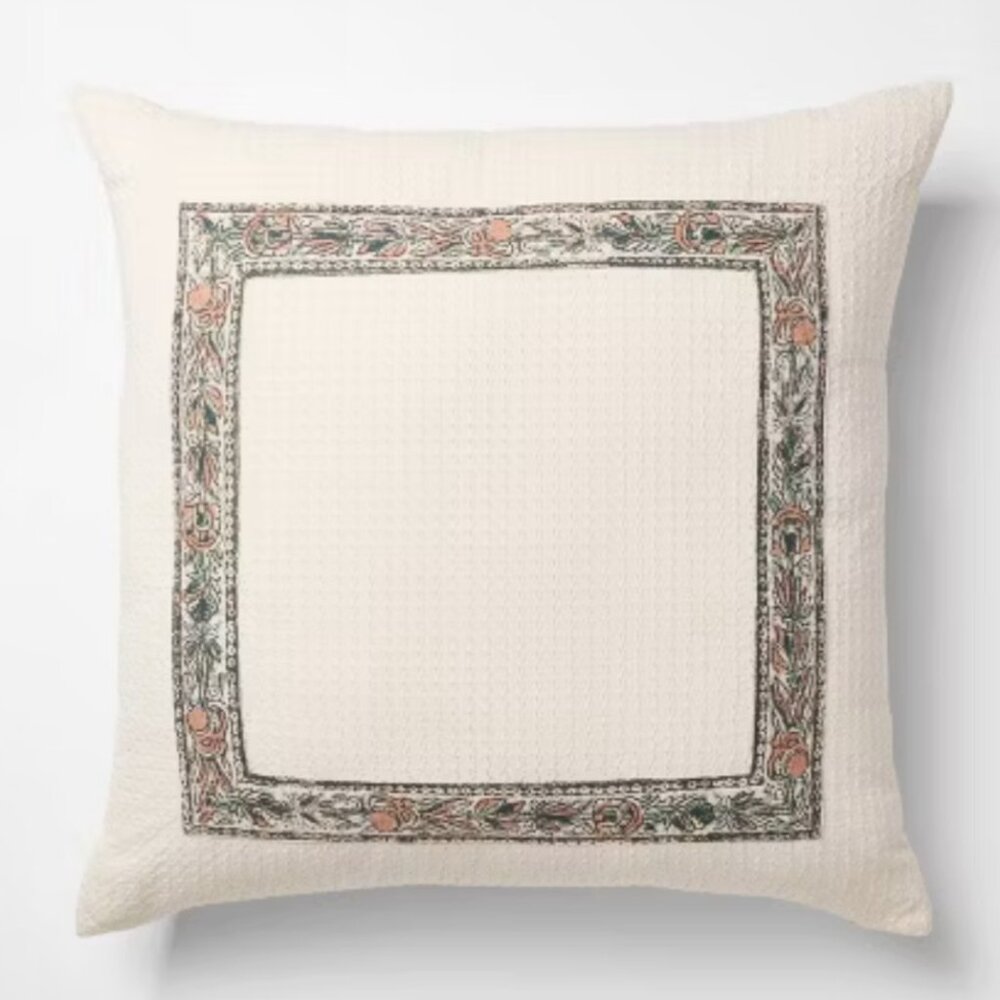 Threshold Design with Studio‎ McGee Oversized Square Border Pattern Cream Pillow